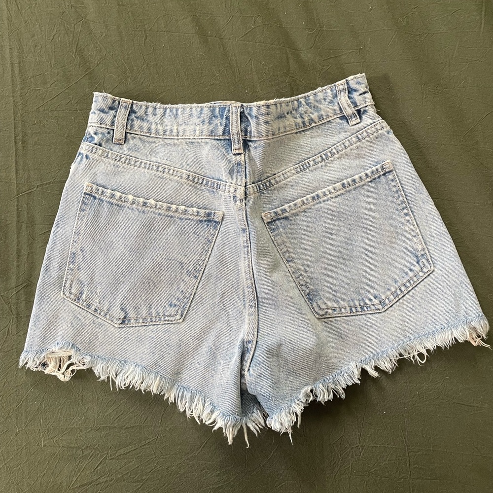 High Rise Denim Shorts - Picture 2 of 3